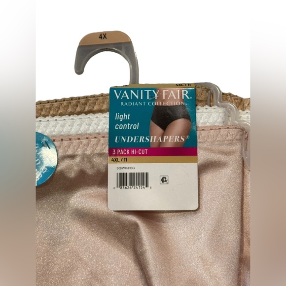 NWT Vanity Fair Radiant Collection 3 pack Undershapera in Pink White & tan 4XL - Picture 2 of 9